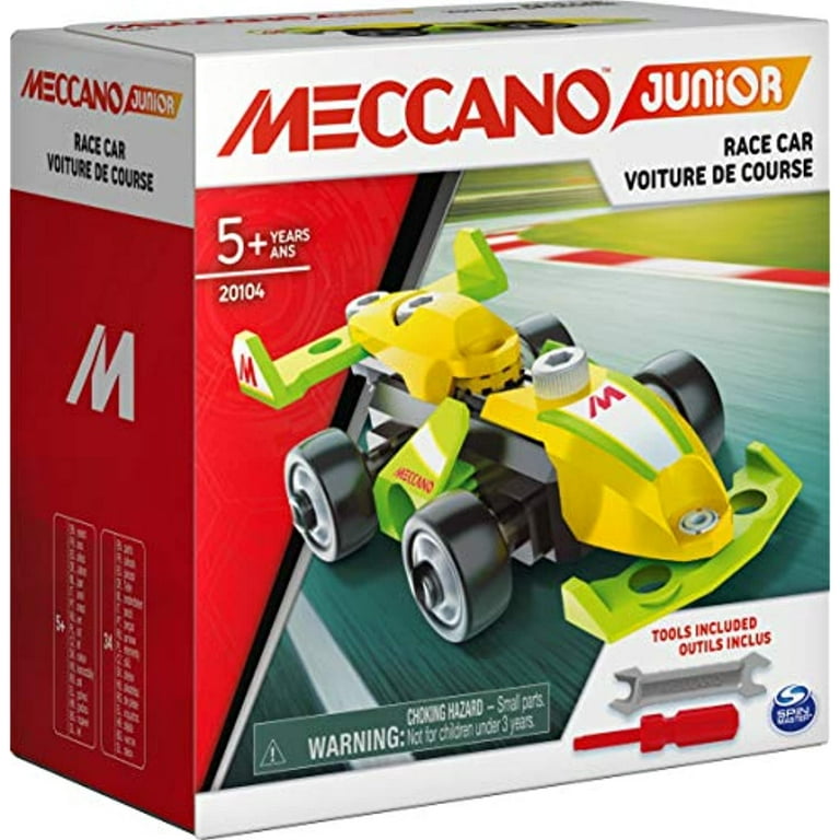 MECCANO - Mes PREMIÈRES CONSTRUCTIONS Junior - Voiture de Course, Moto,  Hélicoptère ou Bulldozer - Jeu de Construction - 6055090 - Modèle aléatoire  