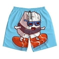 thumbnail image 3 of Uemuo Sushi Salmon Surfing Pattern Men's Swim Trunks Hawaiian Beach Bathing Suit Swimsuits Beach Quick-Dry Shorts with Pockets-Large, 3 of 9