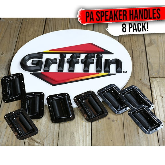 Griffin Stage Speaker Cabinet Grip Pull Handles (8 Pack) | PA Carry Trunk Chest