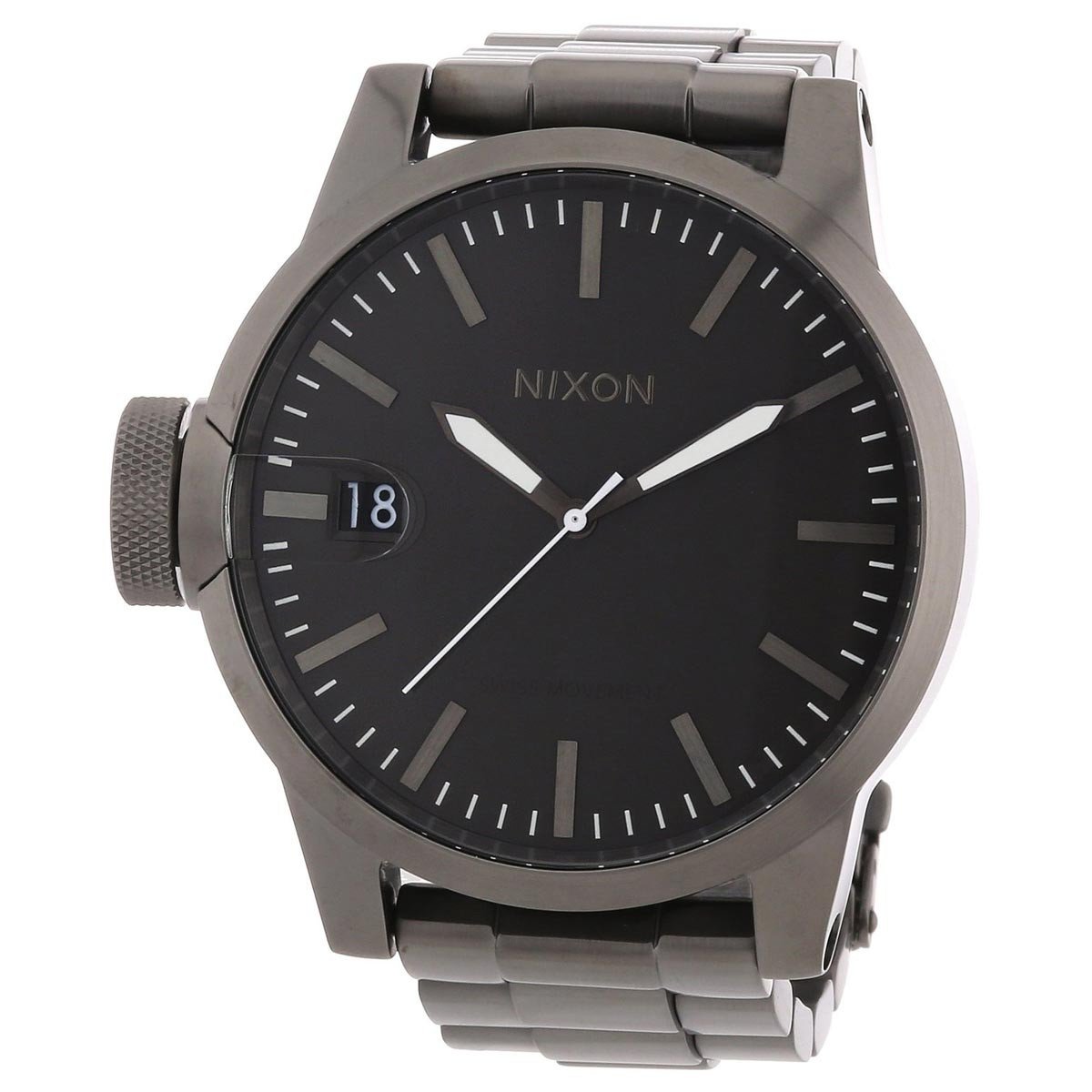 海外で買 新品 ニクソン 腕時計 クロニクル ガンメタル - 時計