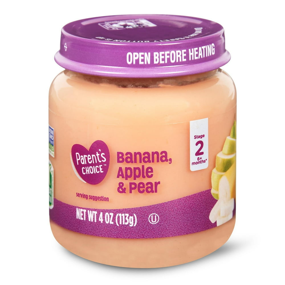 Parent�s Choice Stage 2 Baby Food, Banana Apple &amp; Pear, 4