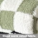 thumbnail image 3 of Manta de piel sintética a cuadros, tamaño doble, con microfibra de punto suave, manta suave y cálida para sofá, dormitorio, sala de estar, cuadros verde salvia, 3 of 5