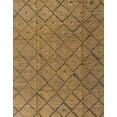 thumbnail image 1 of Ahgly Company Indoor Rectangle Abstract Golden Rod Gold Area Rugs, 2' x 5', 1 of 2