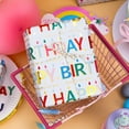 thumbnail image 7 of HOMERAL Colorful Wrapping Paper Roll, Happy Birthday Gift Wrap with Foil Happy Birthday Script & Candle Flame for Birthday, Baby Shower, Party - 17 In X 32.8 Ft - 1 Roll (46.5 sq.ft.ttl.), 7 of 7