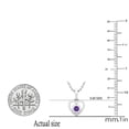 thumbnail image 5 of Dazzlingrock Collection Round Amethyst Solitaire Heart Pendant for Women with 18 Inch Silver Chain in 925 Sterling Silver, 5 of 6