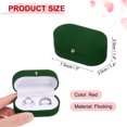 thumbnail image 2 of Caja de anillos de terciopelo Uxcell, pequeño estuche de joyería de viaje, mini soporte para anillos, organizador de almacenamiento para mujeres y niñas, propuesta de boda, compromiso, verde, 2 of 7