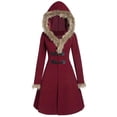 thumbnail image 1 of Moda mujer cárdigan sólido botón otoño abrigo con capucha blusa delgada prendas de vestir Pompotops qwe18952, 1 of 8