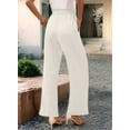 thumbnail image 6 of Women'S Wide Leg Lounge Pants with Pockets High Waisted Adjustable Tie Knot Loose Trousers White XL, 6 of 8