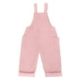 thumbnail image 4 of Bigetiay Toddler Girls Casual Sleeveless Jumpsuits Back to School Romper Pink Romper with Pockets Spring Summer Romper Cute Summer Outfits for Girls 1-2 Years, 4 of 9