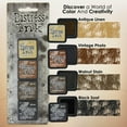 thumbnail image 6 of Tim Holtz Distress Oxide Ink Pads and Pixiss Foam Blending Brush Tools - 1"x1" Stamp Pads Antique Linen, Vintage Photo, Walnut Stain, Black Soot for Card Making Tools and Scrapbooking Supplies, 6 of 9
