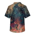 thumbnail image 3 of Men's Short Sleeve V Neck Print Chest Pocket Carer Top 4XL, 3 of 3