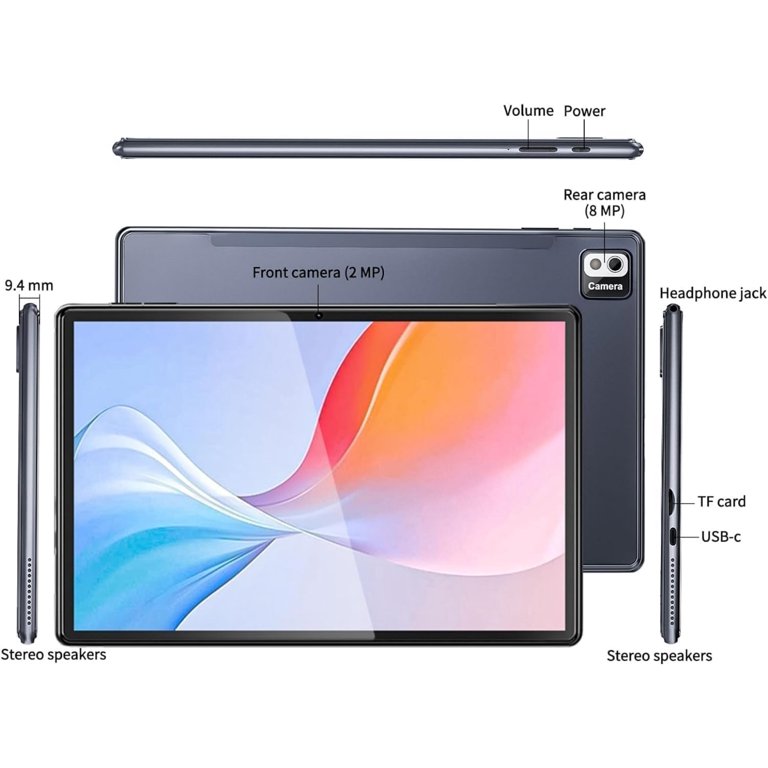 SGIN 10 Inch Tablet, 4GB RAM 128GB ROM, Android 13 Tablet with
