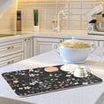 thumbnail image 6 of Dish Drying Mat Flower on Black Kitchen Mats Microfiber Counter Absorbent Dish Pad Drainer Rack 16"x18", 6 of 7