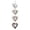 Grey, variant on Wind Chime for Outdoor Garden Stainless Steel Hanging Ornament with Circular Heart Spiral Design for Bird Deterrence and Wind Sound, 6x58 cm, White