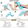 thumbnail image 6 of Rush & Roam Full Size Hot Glue Gun with 60/100W Dual Power and 21 Hot Glue Sticks (7/16"), Fast Preheating Heavy Duty Industrial Gluegun with Storage Case for Crafting, DIY and Repairs (Cyan), 6 of 13