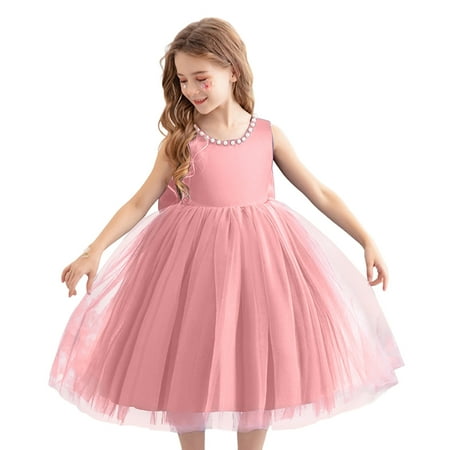 WERYOUNG Girls Everyday Wear Dresses Children Wedding Dress Flower Performance Gown Evening Party Trendy
