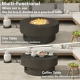 thumbnail image 5 of Wakeyard 32.5 inch Round Propane Fire Pit Table, 50000 BTU, Includes Lava Rock,Black, 5 of 9