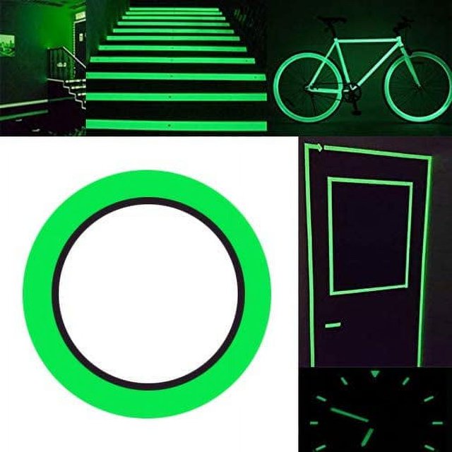 2 piezas cinta fosforescente luminosa removible 10m x 1cm, cinta fosforescente autoadhesiva, cinta fosforescente, pegatinas fluorescentes fosforescentes Sailing Electrónica