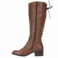thumbnail image 4 of womens steve madden laceup wide calf boots - cognac, 4 of 7
