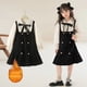 thumbnail image 3 of Vestido de niña de invierno grueso, elegante, de moda, estilo universitario, vestido de princesa, conjunto de dos piezas falso para niños grandes, 3 of 6