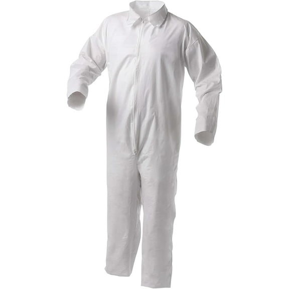 SunLite Ultra SMS Protective Hazmat Suit, Open Wrists and Ankles, 25 Case, White (MD)