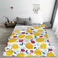 thumbnail image 5 of Honeii Strawberry Lemon Print Fleece Blanket - Throw Blanket for Bed, Sofa, Couch, Camping, and Travel , Microplush Ultra Soft Warm Blanket-60"x50", 5 of 7