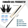 thumbnail image 2 of 2pcs Tacos de Billar, Taco de Billar Profesional, Desarmable Palos de Billiard Snooker Profesional, con 2 Guante 4 Tiza, para Principiantes Ejercicios de Entretenimiento.(145 cm), 2 of 7
