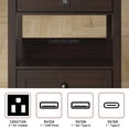 thumbnail image 6 of REDAYFUR Set of 2 End Table with Charging Station and Sliding Top Storage,Wooden Nightstand for Bedroom,Cherry, 6 of 10