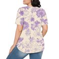 thumbnail image 4 of Fiudx Ofertas Relámpago Top Estampado con Cuello Redondo y Manga Corta Informal para Mujer a La Moda, 4 of 6