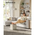 thumbnail image 2 of Storage Ottoman SONGMICS - Reposapiés plegable (30 x 30 x 30 cm), color blanco, 2 of 6