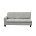 thumbnail image 5 of Hommoo Sofa Set, Flannel 2-Piece Couch Living Room Sofa Set, Light Grey, 5 of 8