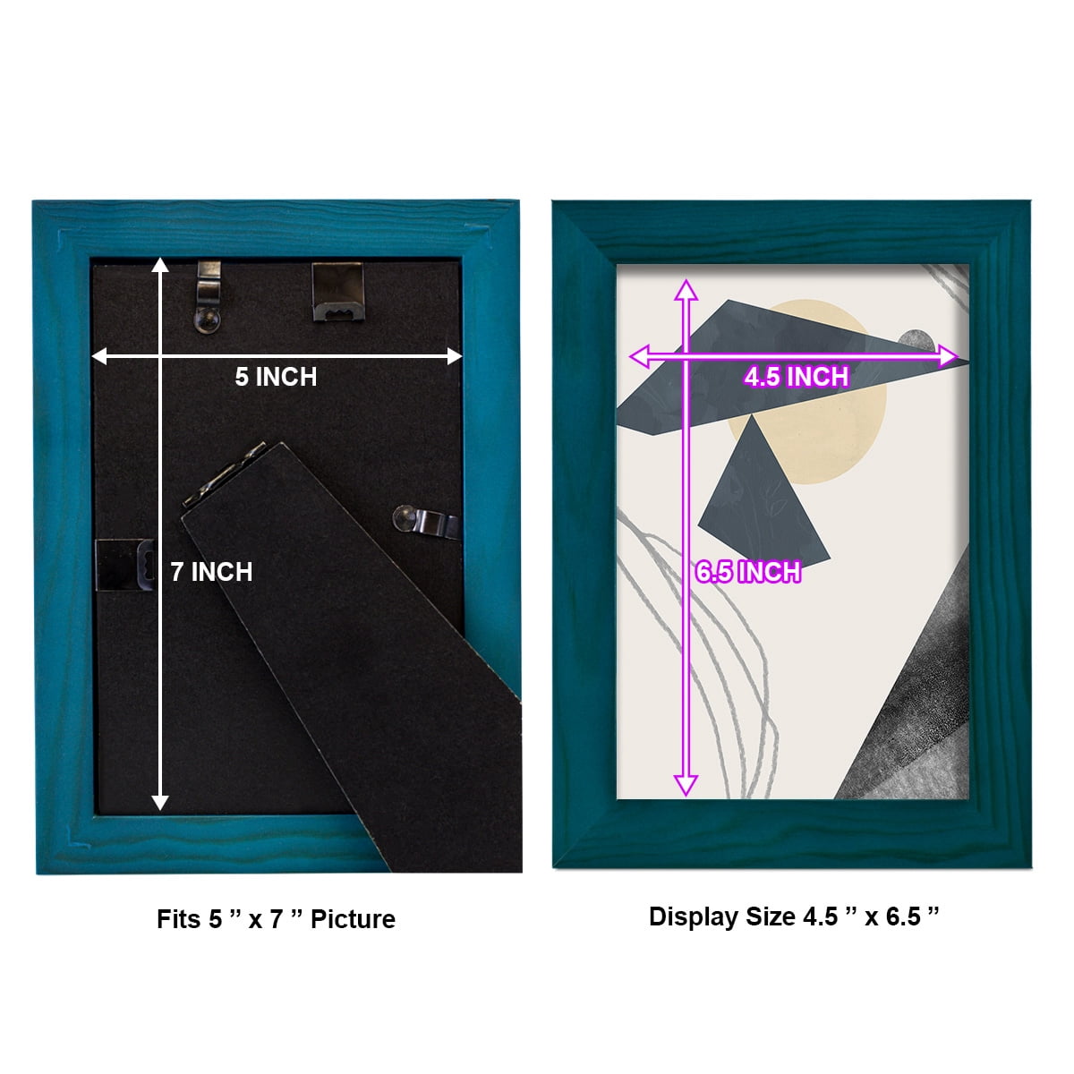 Diamond Slate IV - Framed Print w/glass - Ocean Blue