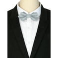 thumbnail image 3 of INSPIRE CHIC Men's Diamond Pointed Bowties Pre-tied Solid Bow Ties for Formal Wedding Silver Grey, 3 of 4