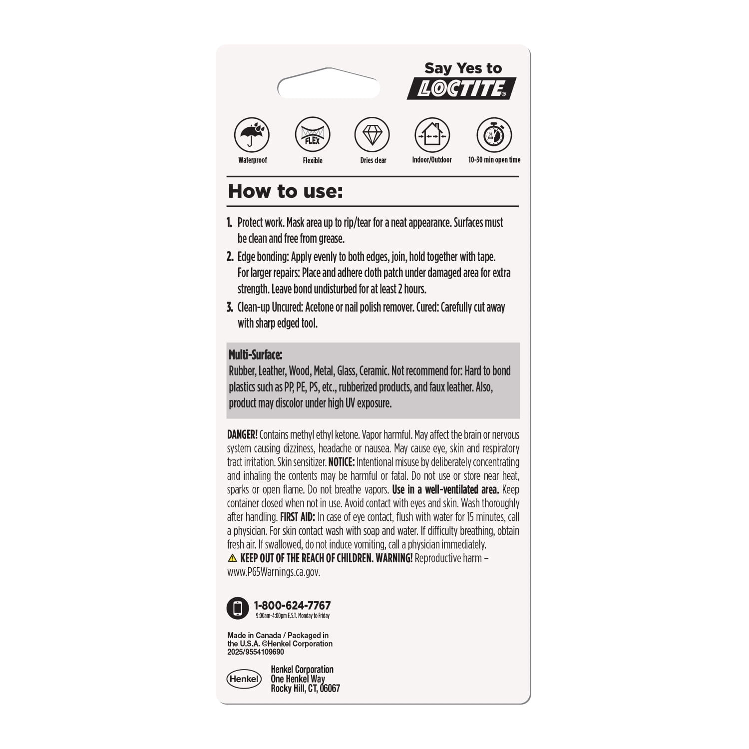 Loctite Vinyl Fabric & Leather Repair Flexible Adhesive, Pack of 1, Clear 1 fl oz Tube