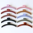 thumbnail image 4 of Arc Shape Hair Claw Non-slip Crossing Teeth Solid Color Decorative Tight Frosted Large Shark Hair Clamp Styling Tool, 4 of 8