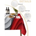 thumbnail image 2 of Red Grey Waves Table Cloth 54x54 Inch Square, Abstract Water Ripple Modern Gradient Waterproof Tablecloth Washable Table Cover for Party Picnic Dinner Decor, 2 of 9