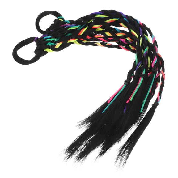 WEUVEB 1Pair Durable Synthetic Braided Hair Extensions Ponytail for Everyday and Party Use