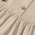 thumbnail image 7 of Little Girl Dresses Flutter Sleeve A-Line Tiered Swing Cotton Khaki Dresses For Girls Toddler Birthday Dress Girls Fancy Dress, 7 of 7