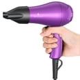 thumbnail image 5 of Secador de pelo compacto Wazor de 1000 W para niños y pintura vertida. Minisecador de viaje para autocaravana. Secador iónico ligero con concentrador y botón de aire frío. Morado., 5 of 5