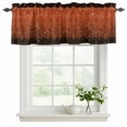 thumbnail image 2 of Orange Geometric Valances for Windows, Decorative Rod Pocket Window Valance Curtains, Ombre Modern Abstract Art Short Curtain Drapes for Kitchen/Bathroom/Living Room, 2 Panels, 42" W x 18" L, 2 of 8