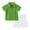 Green1, variant on Kovlvoll Toddler Boys Clothes 2 Piece Set Short Sleeve Turndown Collar T-Shirts Shorts with Pockets Outfits