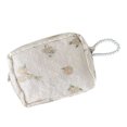 thumbnail image 4 of Bolsa de cosméticos con colgante de perla, bolsa de maquillaje portátil con cremallera, bolsa de maquillaje informal multifunción a la moda, color Beige, albaricoque Floral, 4 of 10