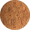 thumbnail image 1 of Ahgly Company Indoor Round Oriental Orange Industrial Area Rugs, 5' Round, 1 of 4