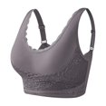 thumbnail image 2 of Qingpeng Women's Front Cross Adjustable Side Buckle Wireless Lace Seamless Sports Yoga Push-up Bra, 2 of 3