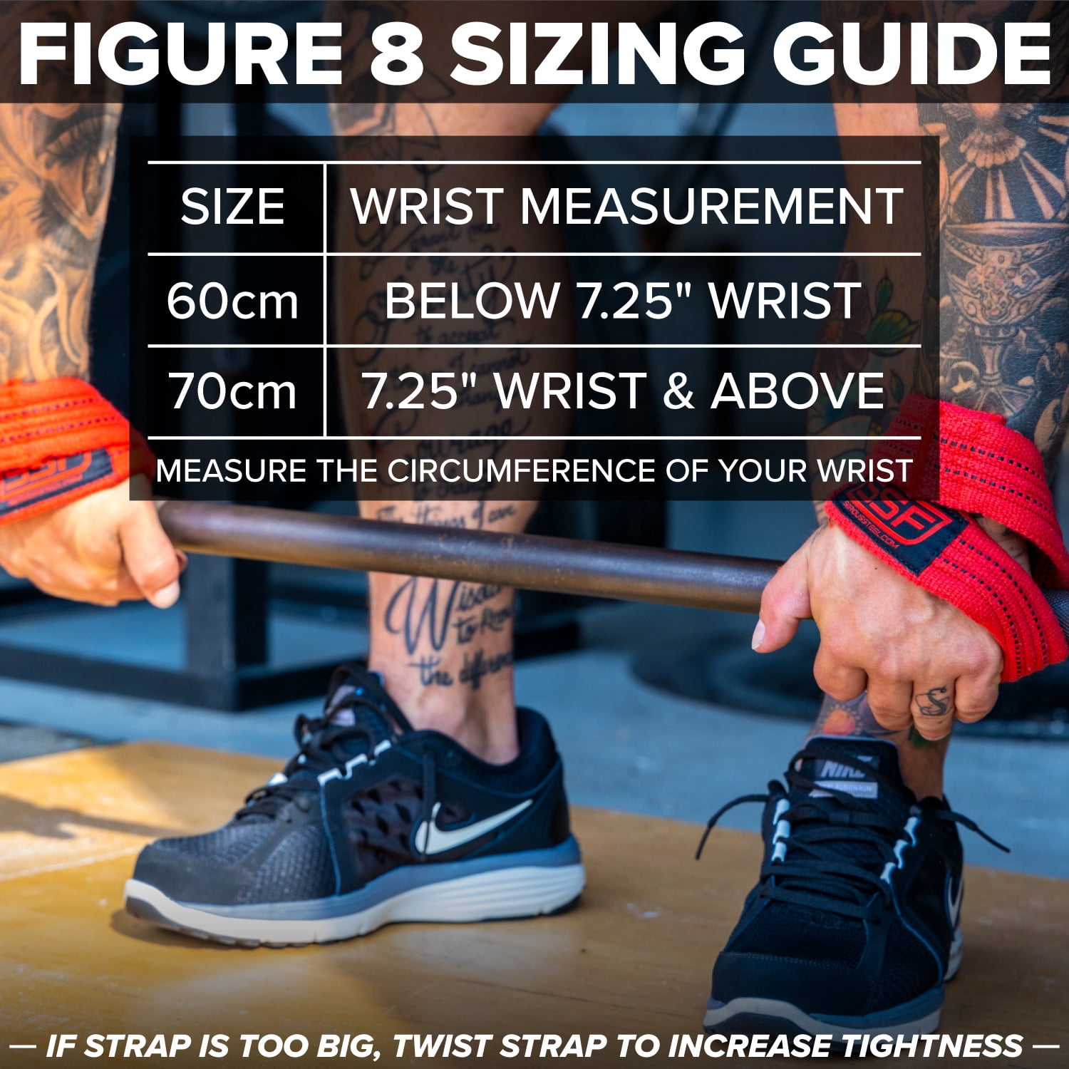 Serious Steel Fitness Figure 8 Straps | Deadlift Straps |Lifting Straps (70 Centimeters - Red) | Unisex