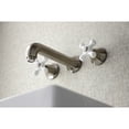 thumbnail image 3 of Kingston Brass KS4128PX Metropolitan 2-Handle Wall Mount Bathroom Faucet, Brushed Nickel, 3 of 5