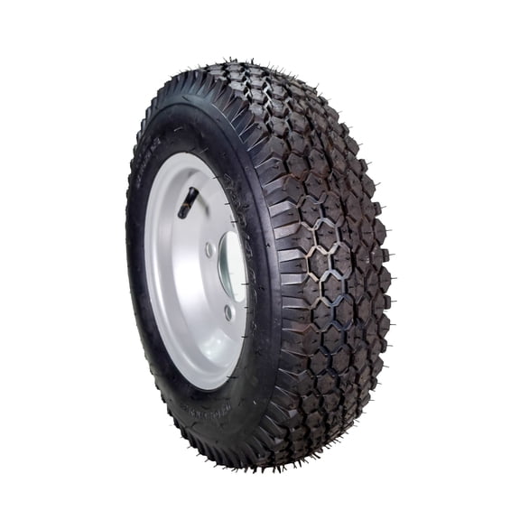 MASSFX 4.80/4.00-8 Pre-Mounted Wheel with 4 on 4" Bolt 4 Ply Tubeless Utility Trailer Tire 4.8x4-8