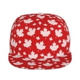 thumbnail image 2 of Daiia Maple Leaves print Flat Bill Hats Flat Brim Trucker Cap Baseball Cap Adjustable Classic Low Profile Hat Unconstructed Plain Cap, 2 of 9