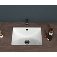 thumbnail image 3 of 20.25" X 15" White Ceramic Undermount Bathroom Sink with Overflow, 3 of 8