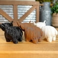 thumbnail image 3 of Bonita figura de vaca de las Tierras Altas, adorno de vaca hecho a mano, decoración de mesa para el hogar y la oficina, mini estatua de vaca de las Tierras Altas, adorno para tarta, decoración de inau, 3 of 5
